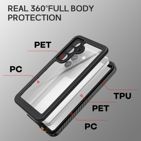Противоударный чехол RedPepper IP68 Waterproof MagSafe для Samsung Galaxy S25 5G - черный