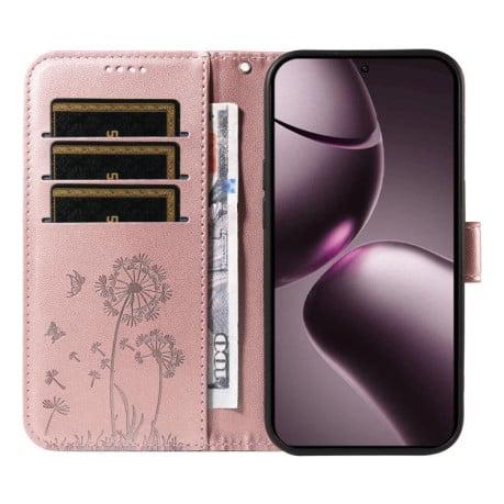 Чехол-книжка Dandelion Embossed Pattern Flip Leather на Xiaomi 15T 5G - золото