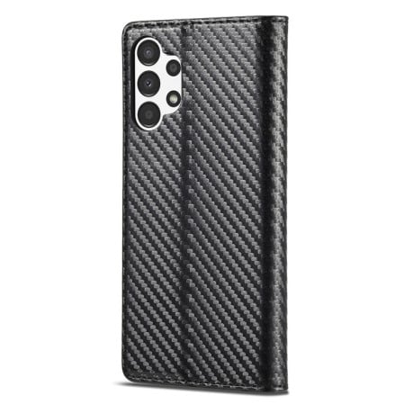 Чехол-книжка LC.IMEEKE Carbon Fiber для Samsung Galaxy A13 4G - черный