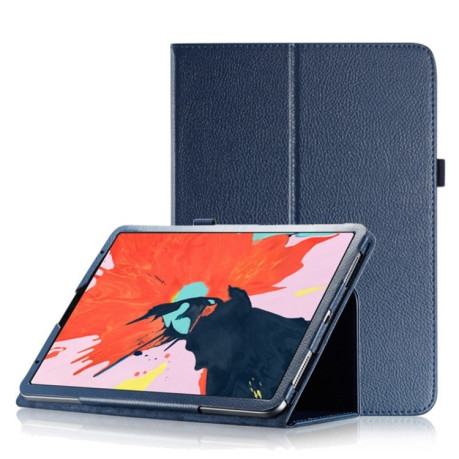 Чохол-книжка Litchi Texture на iPad Air 4 10.9 2020/Pro 11&quot; 2018 - темно-синій