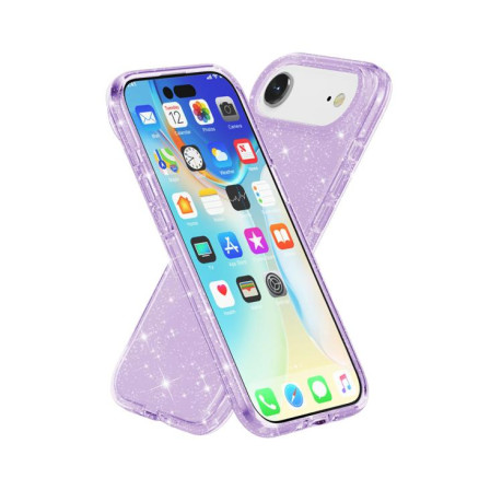 Противоударный чехол Terminator Style Glitter для iPhone 17 - фиолетовый