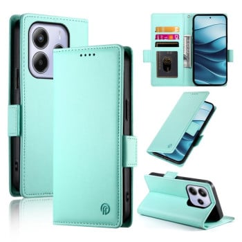Чохол-книжка Side Buckle Magnetic Frosted Leather для Xiaomi Redmi Note 14 4G 164.84mm - зелений