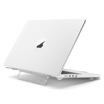 Матовый полупрозрачный чехол-кейс Escase на Macbook Air 15.3 A3114 / M4 A3241 — белый