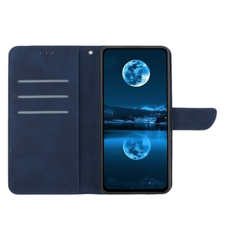 Чехол-книжка Stitching Embossed Leather для Samsung Galaxy S25+ 5G - синий