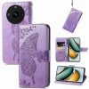 Чехол-книжка Butterfly Love Flower Embossed на Realme 11 Pro 5G/11 Pro+ 5G - фиолетовый