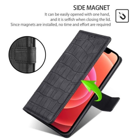 Чехол-книжка Skin Feel Crocodile Texture для Xiaomi Redmi A5 4G 171.7mm - черный