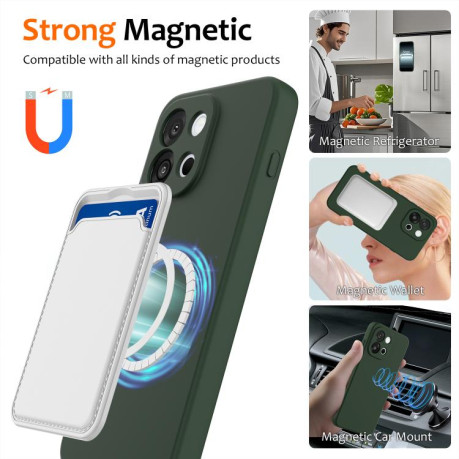 Силиконовый чехол Shockproof Silicone Magsafe для OnePlus 13T - зеленый