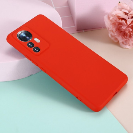 Силіконовий чохол Solid Color Liquid Silicone на Xiaomi 12 Pro - червоний