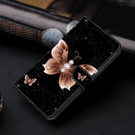 Чохол-книжка Crystal 3D Shockproof Protective Leather для Samsung Galaxy A35 5G - Pink Diamond Butterfly