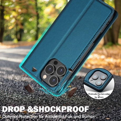 Чохол-книжка LCIMEEKE LC-001 Series для iPhone 16 Pro - синій