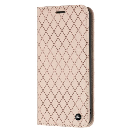 Чохол-книга RFID Diamond Lattice для iPhone 14/13 - рожевий