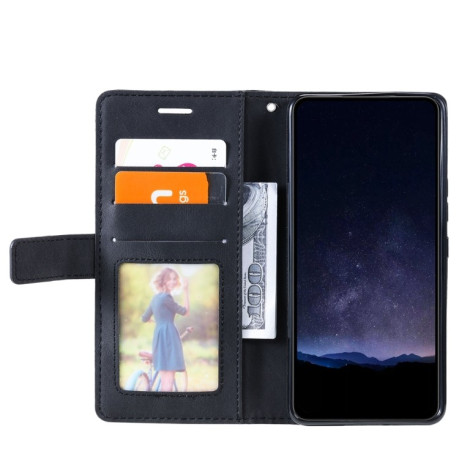 Чохол-книжка Skin Feel Splicing  для Samsung Galaxy S25+ 5G - чорний