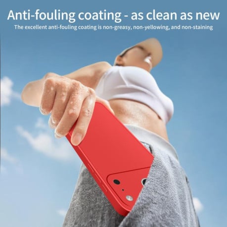 Силиконовый чехол ENKAY Liquid Silicone на iPhone 17 Pro - синий