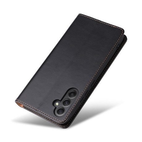 Кожаный чехол-книжка Fierre Shann Genuine leather Samsung Galaxy A34 5G - черный