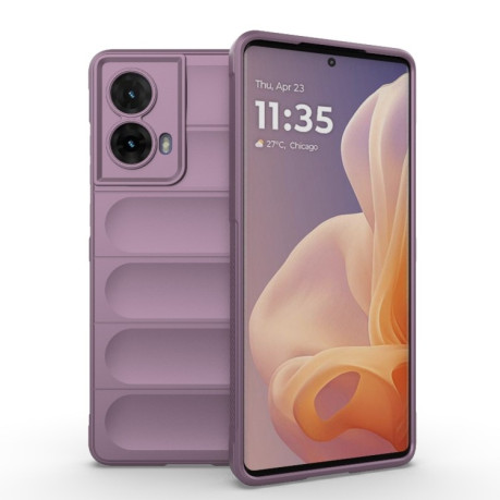 Силиконовый чехол Magic Flannel для Motorola Moto G85 5G Global - фиолетовый
