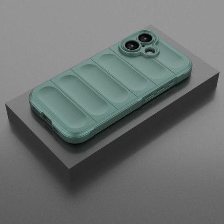 Силиконовый чехол Magic Flannel для iPhone 17 - зеленый