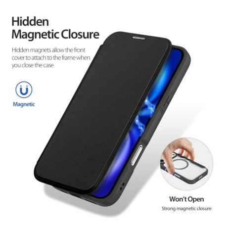 Чехол-книжка DUX DUCIS Skin X Pro Series с Magsafe на iPhone 17 Pro Max - черный