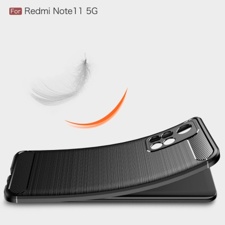 Чохол Brushed Texture Carbon Fiber на Xiaomi Redmi Note 11/11s - синій