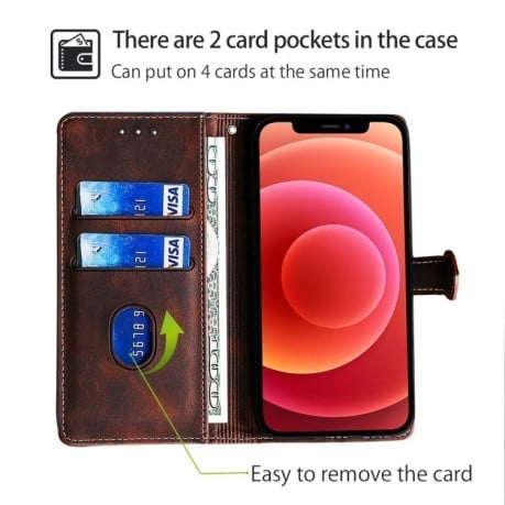 Чехол-книжка Skin Feel Magnetic Buckle для OnePlus Ace 3V 5G - коричневый