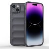 Силіконовий чохол Magic Flannel для iPhone 15 Plus - темно-сірий