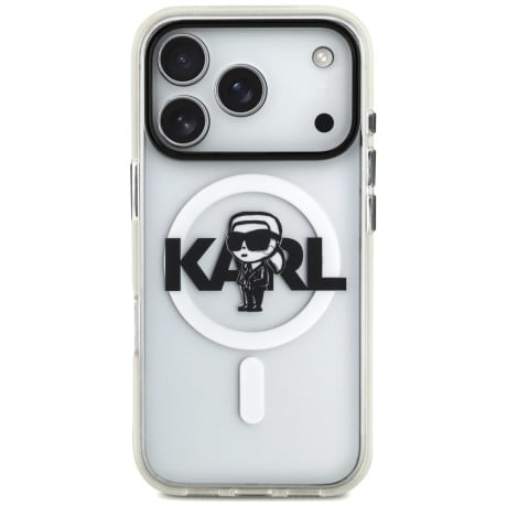 Оригінальний прозорий чохол Karl Lagerfeld IML Karl Sketch Logo з MagSafe на iPhone 17 Pro - Transparent