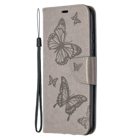 Чохол-книжка Butterflies Pattern на Xiaomi Redmi 9A - сірий