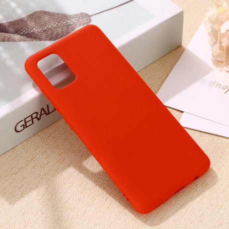 Силиконовый чехол Solid Color Liquid Silicone на Samsung Galaxy A31 - красный