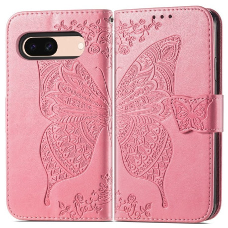 Чохол-книжка Butterfly Love Flower Embossed для Google Pixel 8a - рожевий