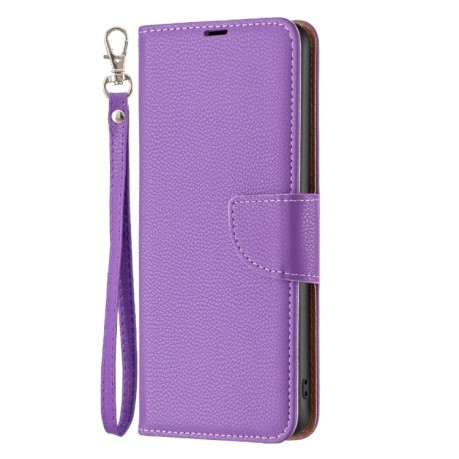 Чехол-книжка Litchi Texture Pure Color на Samsung Galaxy A25 5G - фиолетовый