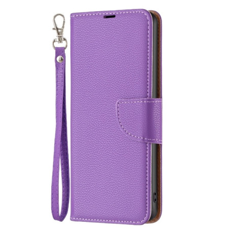 Чехол-книжка Litchi Texture Pure Color на Samsung Galaxy S24+ 5G - фиолетовый