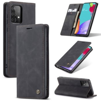 Чохол-книжка CaseMe-013 багатофункціональний з кишенькою для карток на Samsung Galaxy A52/A52s - чорний