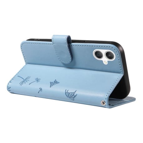 Чехол-книжка Dandelion Embossed Pattern Flip Leather на Samsung Galaxy A07 5G - голубой