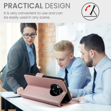Чохол-книжка Side Buckle Magnetic Frosted Leather для Realme 14 Pro+ - золото