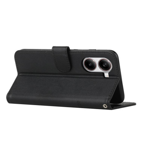 Чехол-книжка Stitching Calf Texture для Xiaomi Poco X7 Pro - черный