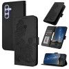 Чехол-книжка Totem Embossed Magnetic Leather на Samsung Galaxy A55 - черный