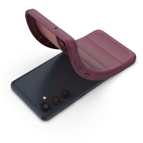 Силиконовый чехол Magic Flannel для Samsung Galaxy M55 5G - фиолетовый
