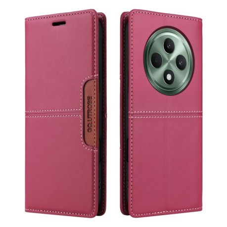 Чехол-книжка GQUTROBE G01 RFID Anti-theft Leather  для OPPO Reno12 F/12FS - красный