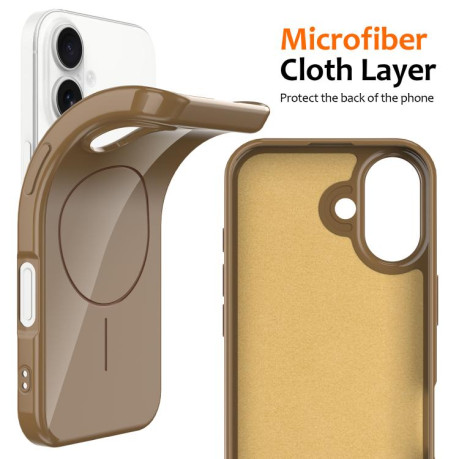 Противоударный чехол Glossy TPU Shockproof MagSafe на iPhone 17 - золотой