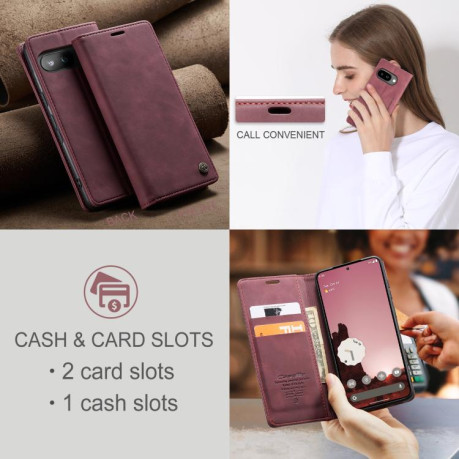 Чехол-книжка CaseMe-013 Multifunctional на Google Pixel 9a - красный