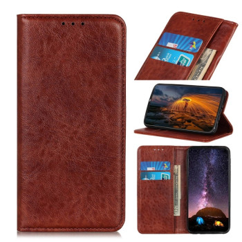 Чехол-книжка Magnetic Retro Crazy Horse Texture на Samsung Galaxy A03 Core - коричневый