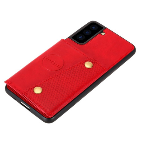 Противоударный чехол Double Buckle для Samsung Galaxy S21 FE - красный