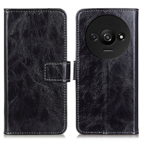 Чохол-книга Magnetic Retro Crazy Horse Texture на Xiaomi Redmi A3 - чорний