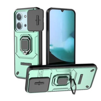 Противоударный чехол Sliding Camshield на Xiaomi Redmi 15C 5G / 4G EU 173mm - зеленый