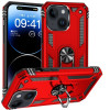 Протиударний чохол HMC 360 Degree Rotating Holder на iPhone 15 Plus - червоний