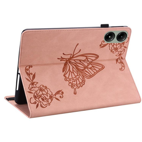 Чехол-книжка Butterfly Flower Embossed Leather на Xiaomi Redmi Pad 2 / Xiaomi Redmi Pad SE 11 2025 - золото