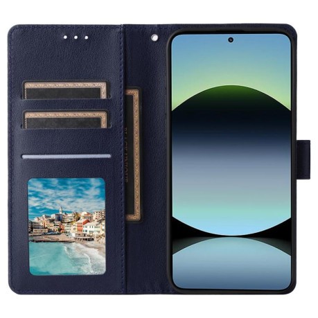 Чохол-книжка 3-Card Slots Multifunctional Leather для Xiaomi Redmi Note 14 4G 164.48mm - синій
