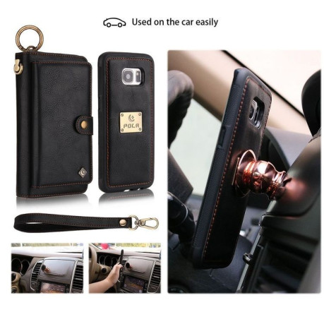 Кожаный чехол- клатч Pola на Samsung Galaxy S7 Edge/ G935 - Black