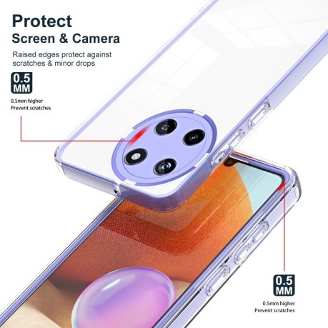 Противоударный чехол Clear Color Frame для Realme 11 - фиолетовый