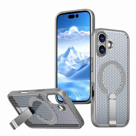 Чохол kalebol Honeycomb Cooling з MagSafe та підставкою на iPhone 17 - сірий