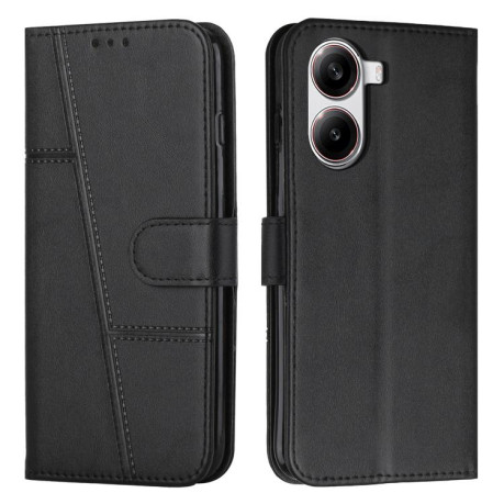 Чехол-книжка Stitching Calf Texture для Xiaomi Poco X7 Pro - черный